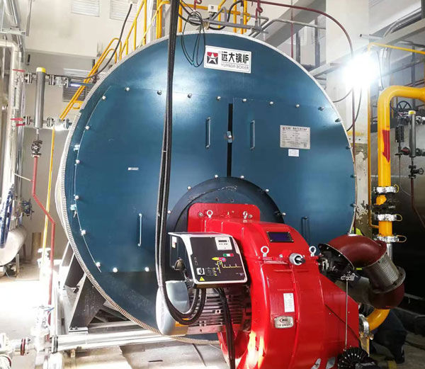 Caldera de gas tubular de 10 ton en fábrica de productos químicos