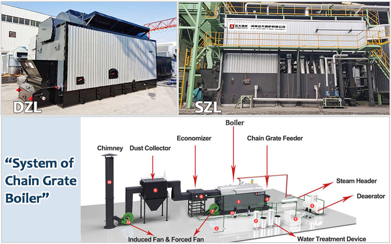 Biomass Boilers, Caldera de Biomasa Automatica DZL/SZL