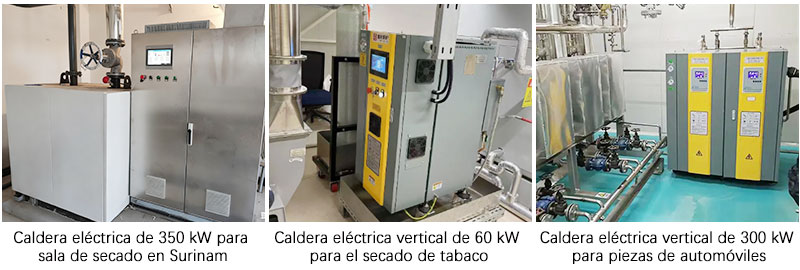 Caldera-eléctrica-de-350-kW-para-sala-de-secado-en-Surinam，Caldera-eléctrica-vertical-de-300-kW-para-piezas-de-automoviles