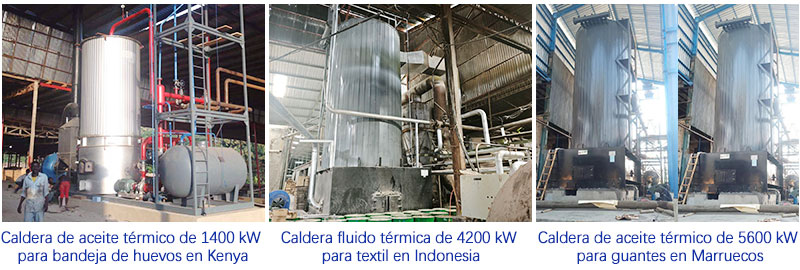 Caldera de aceite termico de 1400 kW para bandeja de huevos en Kenya,Caldera fluido termica de 4200 kW para textil en Indonesia,Caldera de aceite termico de 5600 kW para guantes en Marruecos Caldera de aceite termico de 1400 kW para bandeja de huevos en Kenya,Caldera fluido termica de 4200 kW para textil en Indonesia,Caldera de aceite termico de 5600 kW para guantes en Marruecos